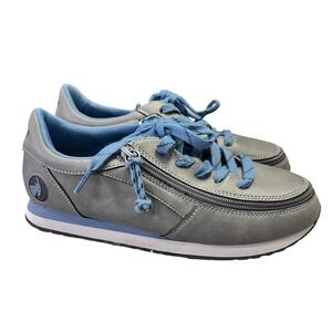 Billy Footwear Zipper Sneakers Gray Blue Kids 7 Adaptive Shoes‎ W6
